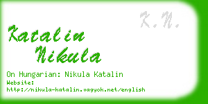 katalin nikula business card